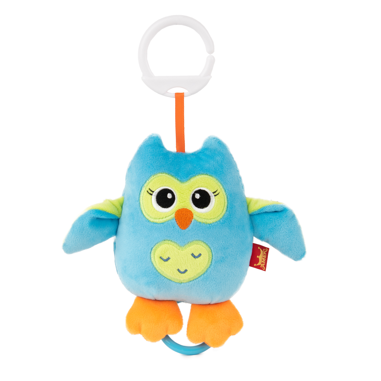 Baby musical owl - Blue with green