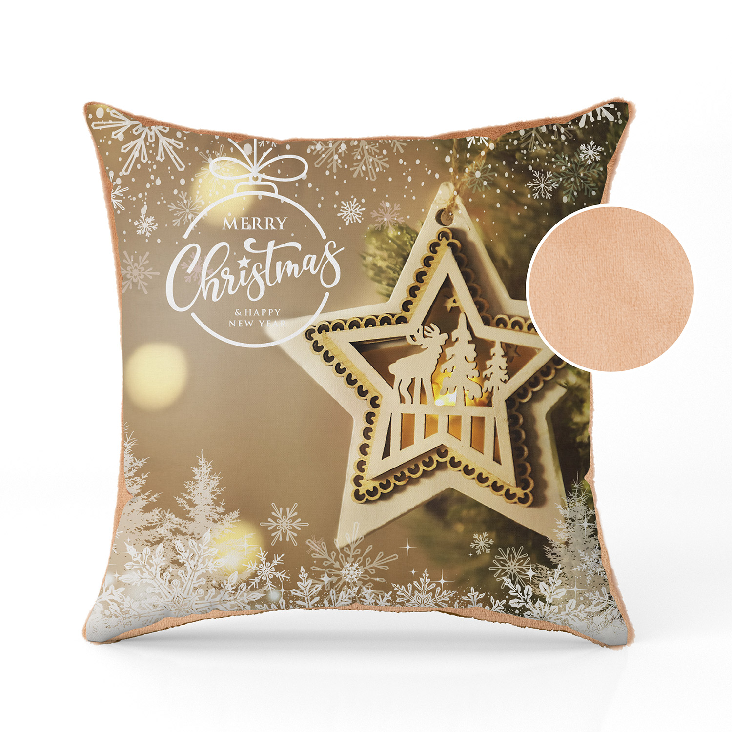 Christmas pillow with a star