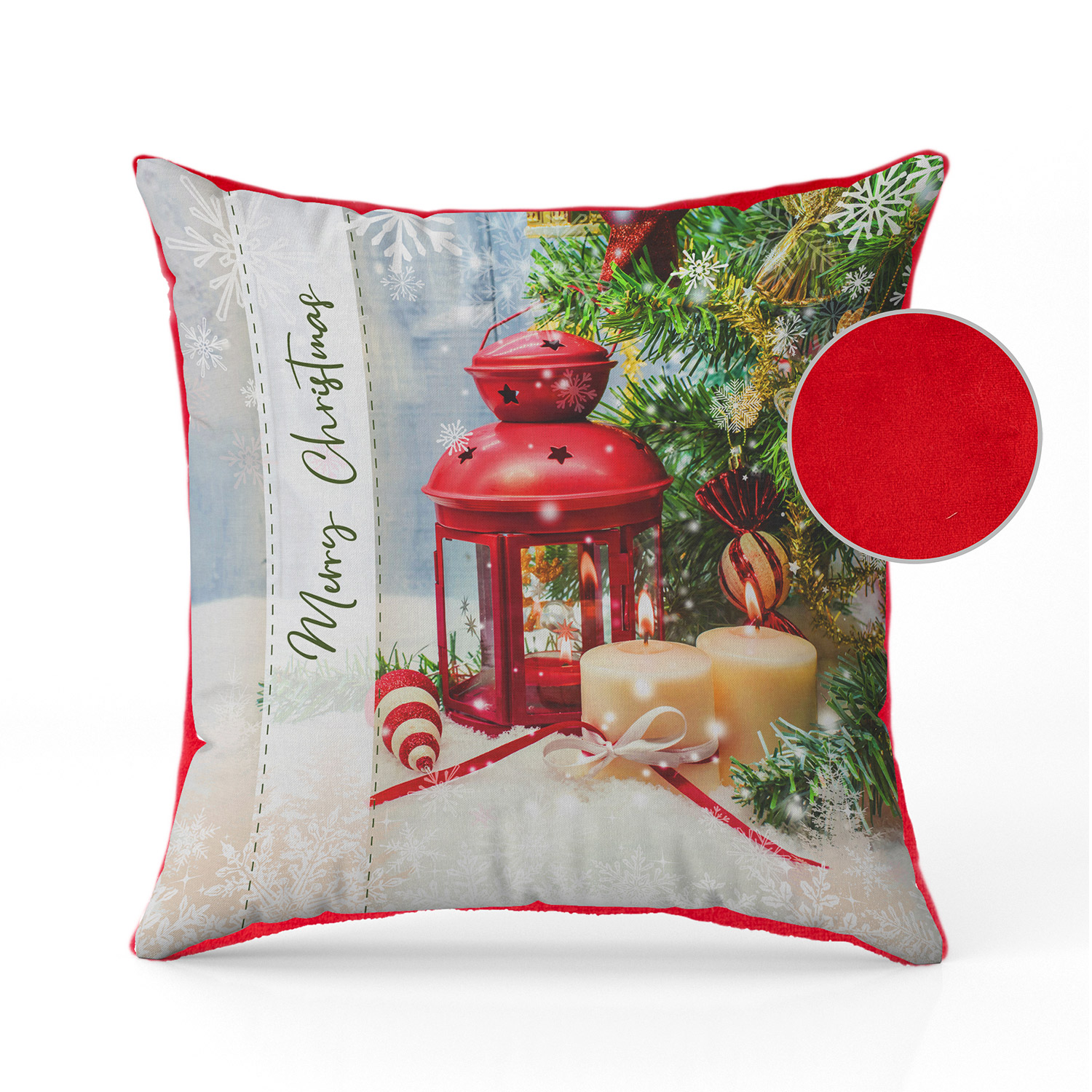 Christmas pillow with lantern