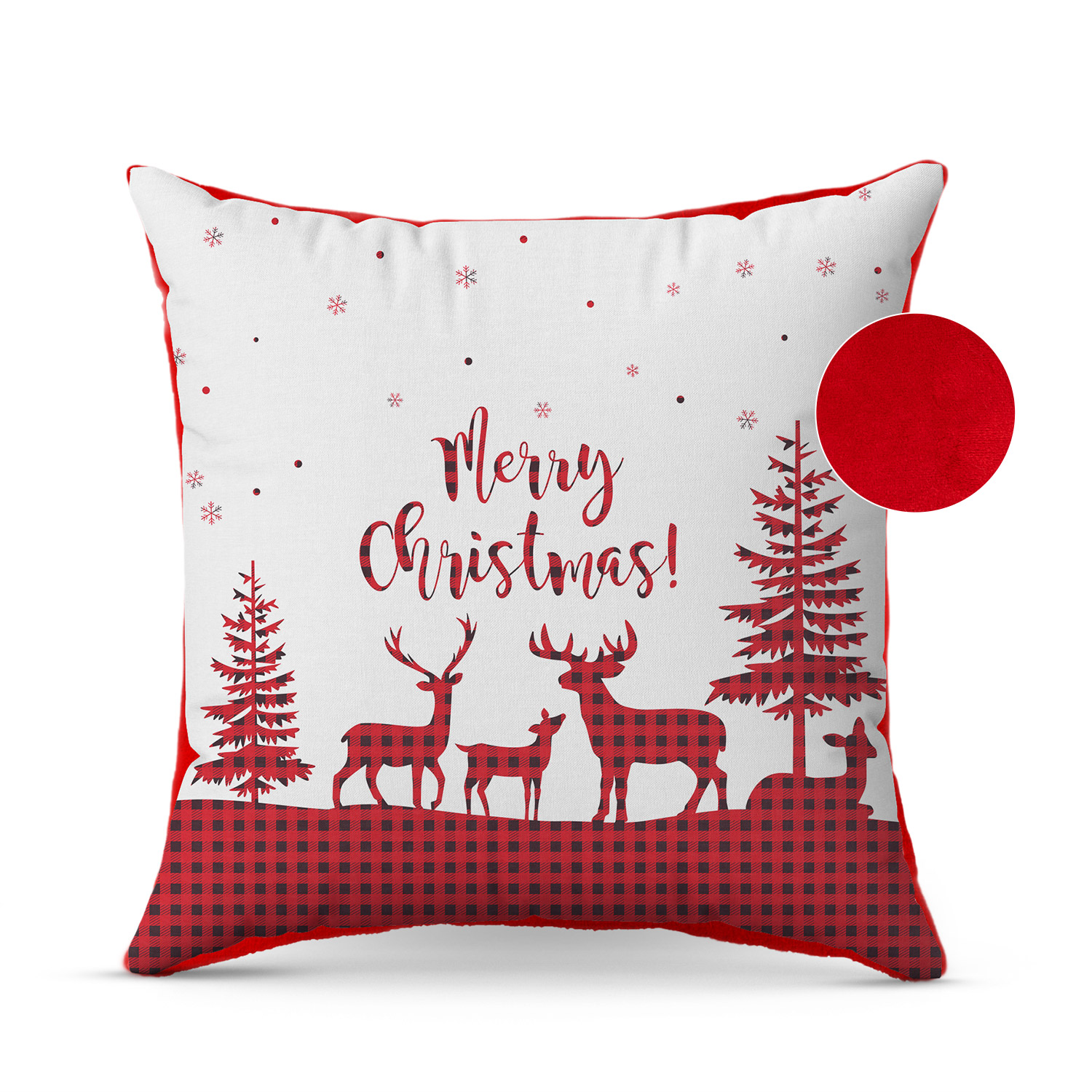 Christmas pillow with deers