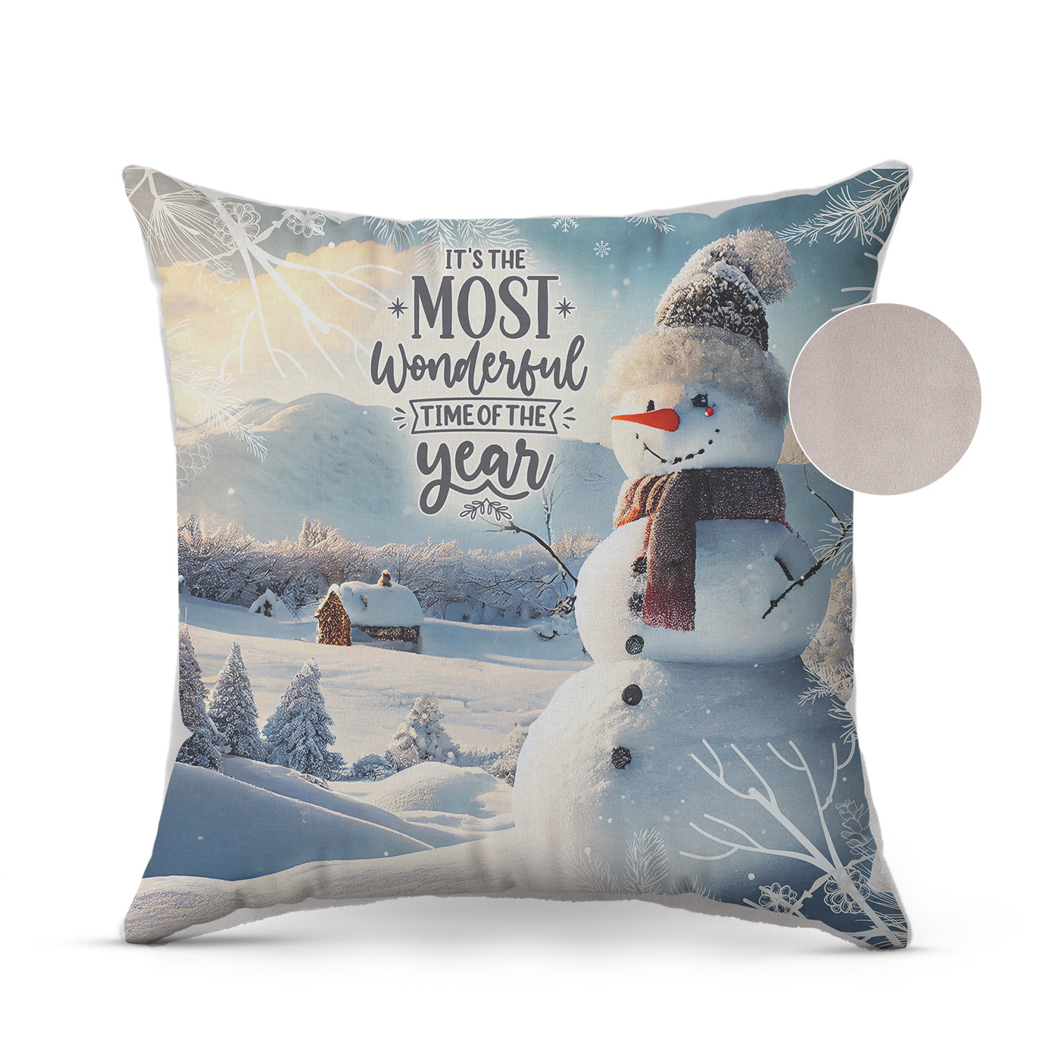 Christmas pillow with Snowman