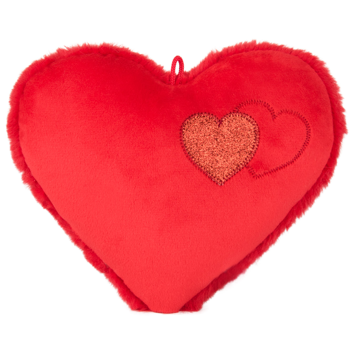 Heart with embroidery - Red