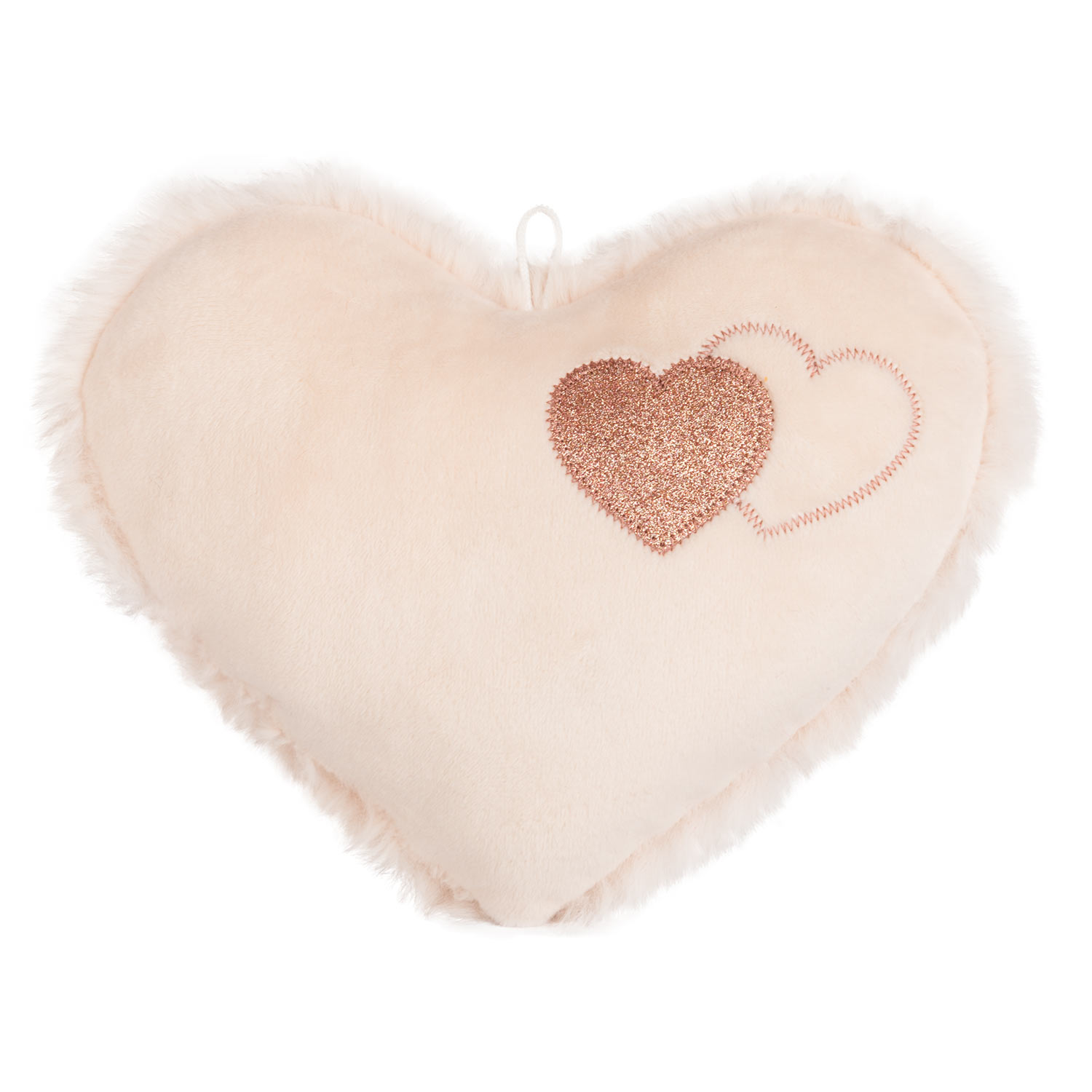 Heart with embroidery - Beige