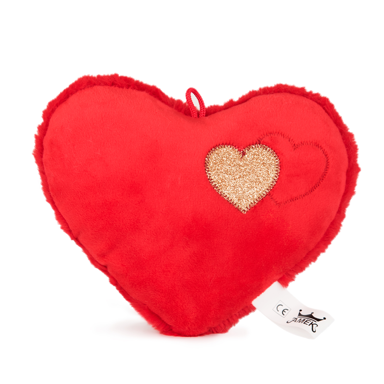 Heart with embroidery - Red