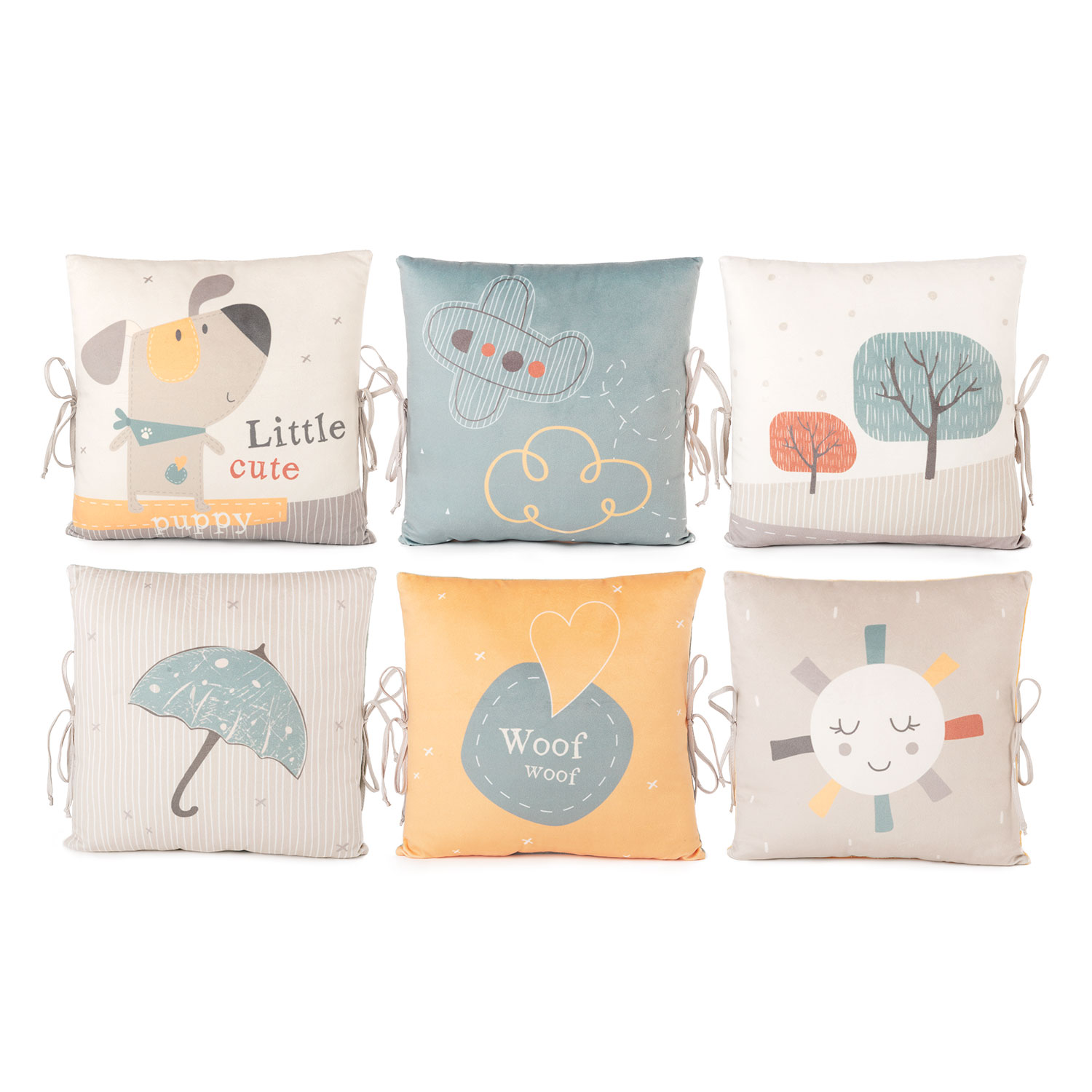 Set of six pillows for cot dog Jimmy