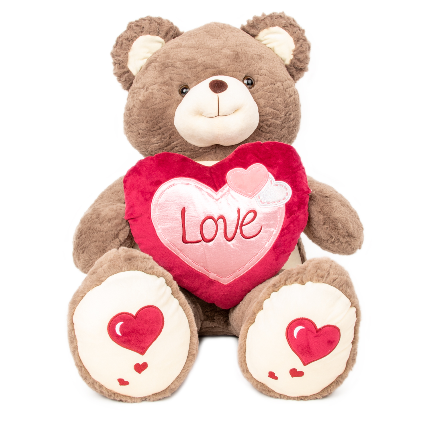 Bear with heart - Brown