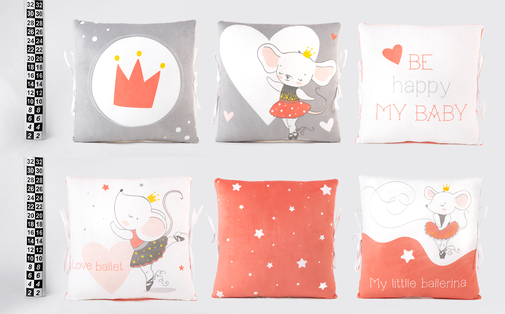Set of 6 pillows for cot - Mouse
