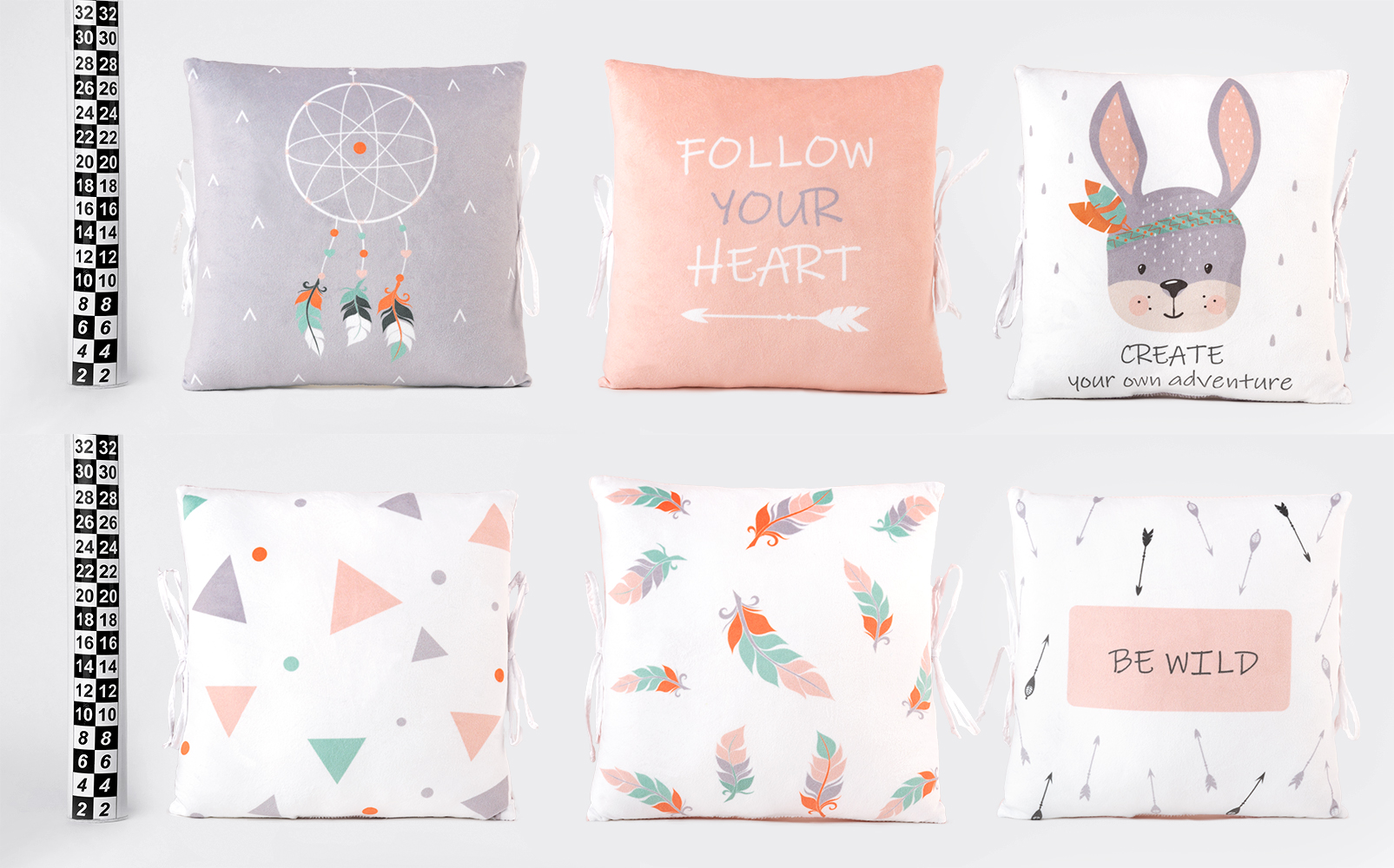 Set of 6 pillows for cot - Boho