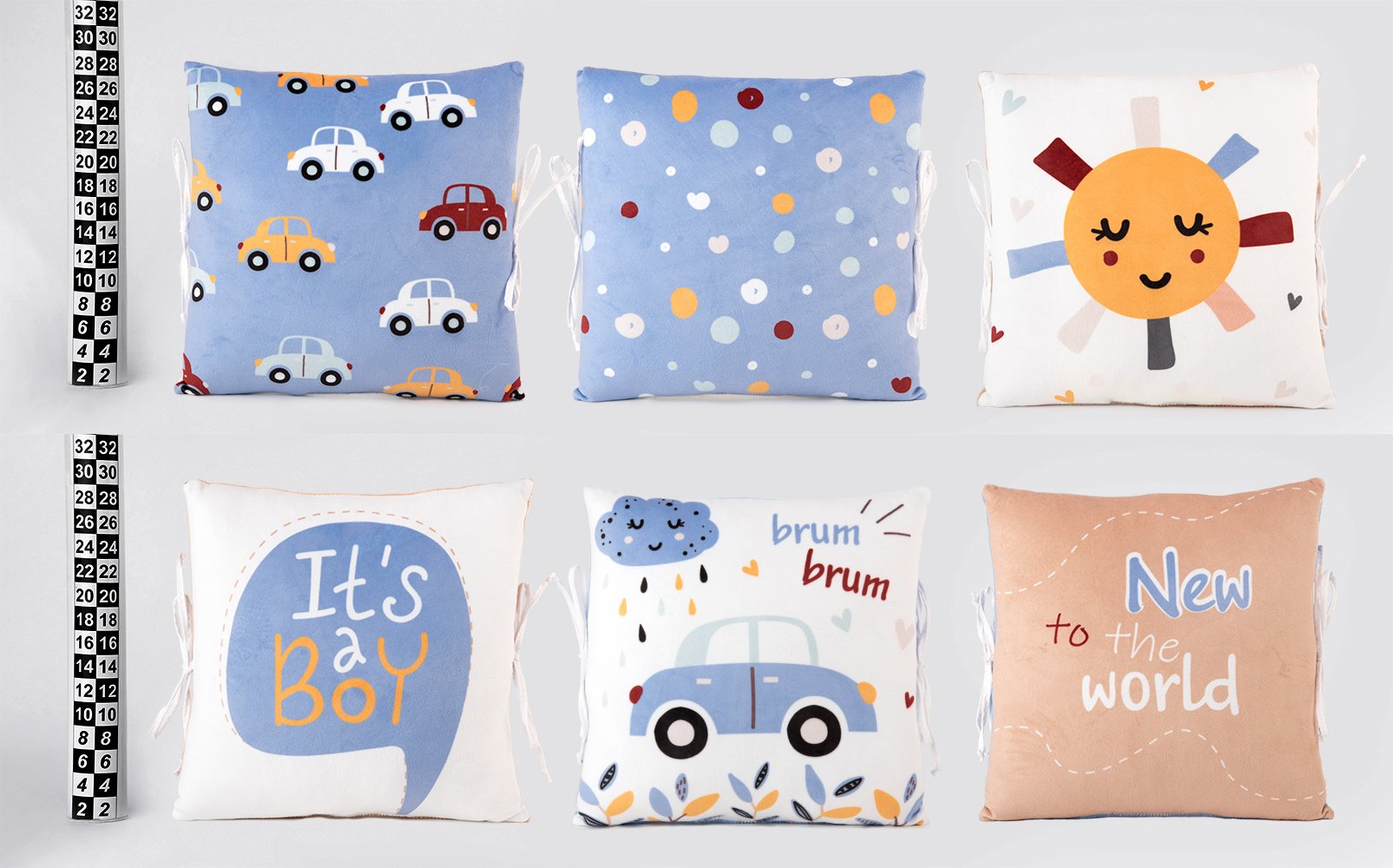 Set of 6 pillows for cot - Cars
