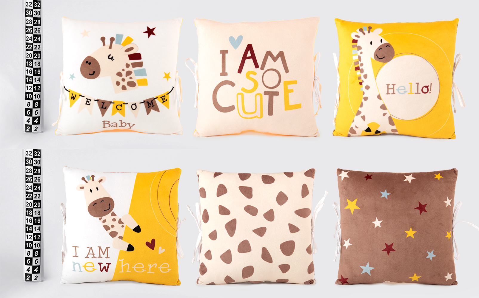 Set of 6 pillows for cot - Giraffe