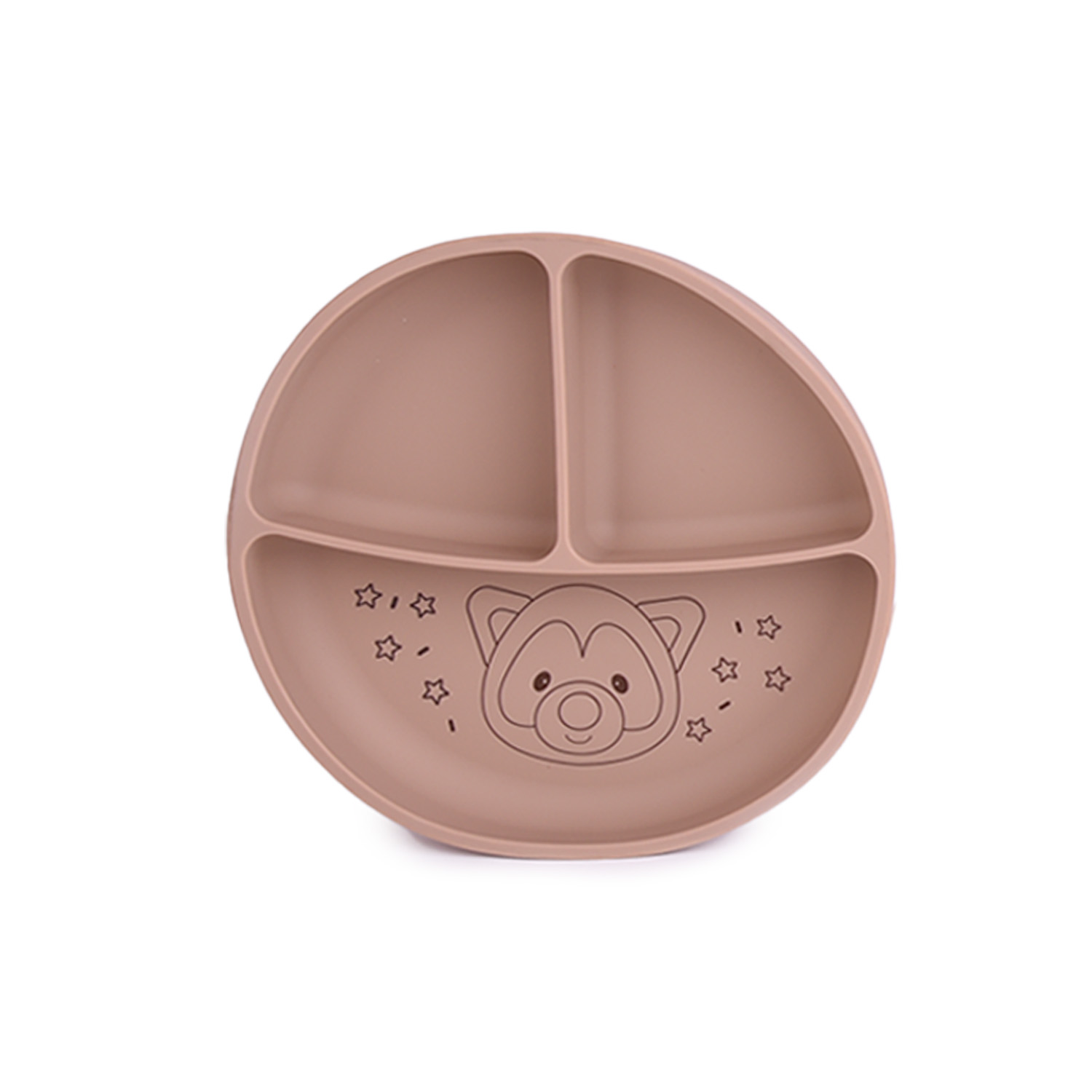 Силиконова чиния Ракун Полско сив