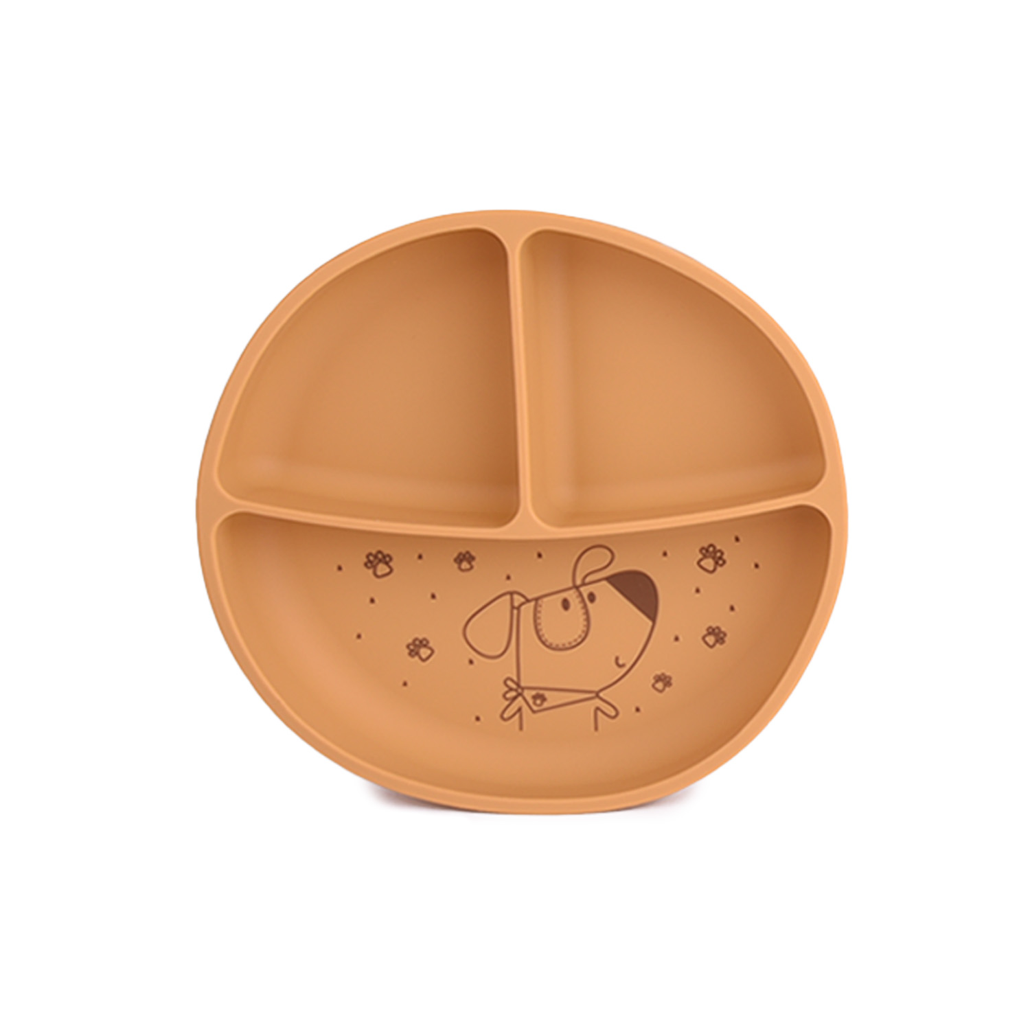 Силиконова чиния Куче Жълт