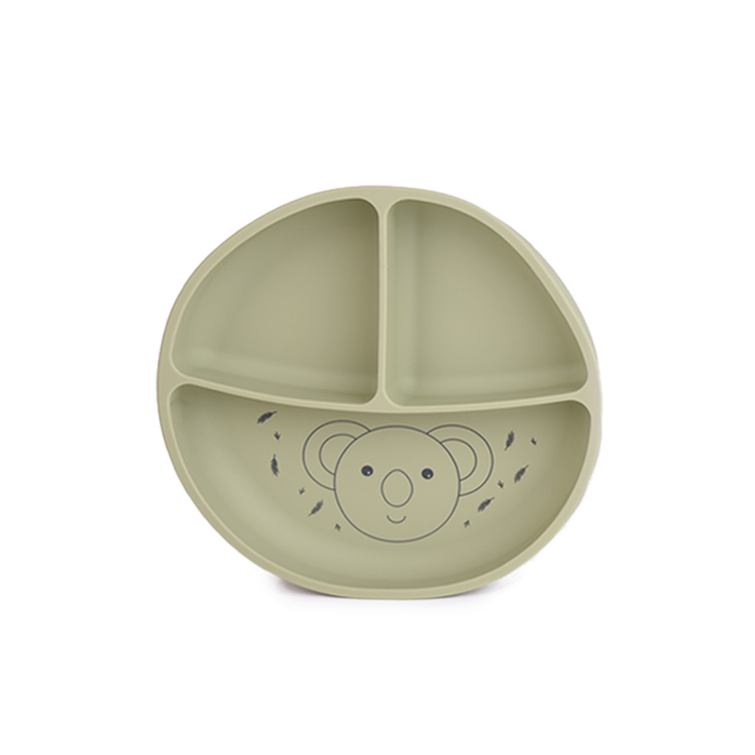 Силиконова чиния Коала Зелен