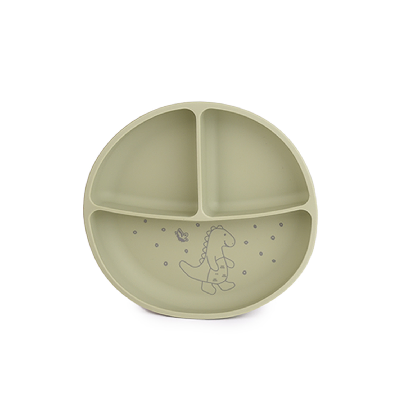 Силиконова чиния Дино Зелен