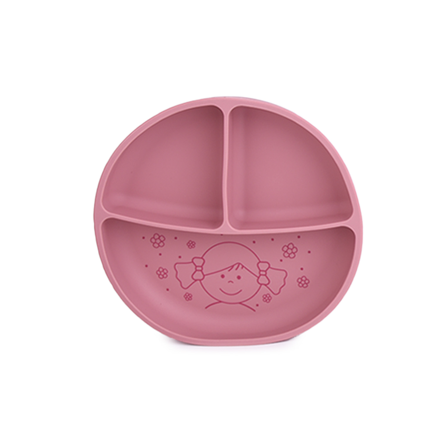 Силиконова чиния Кукла Тъмно Розов