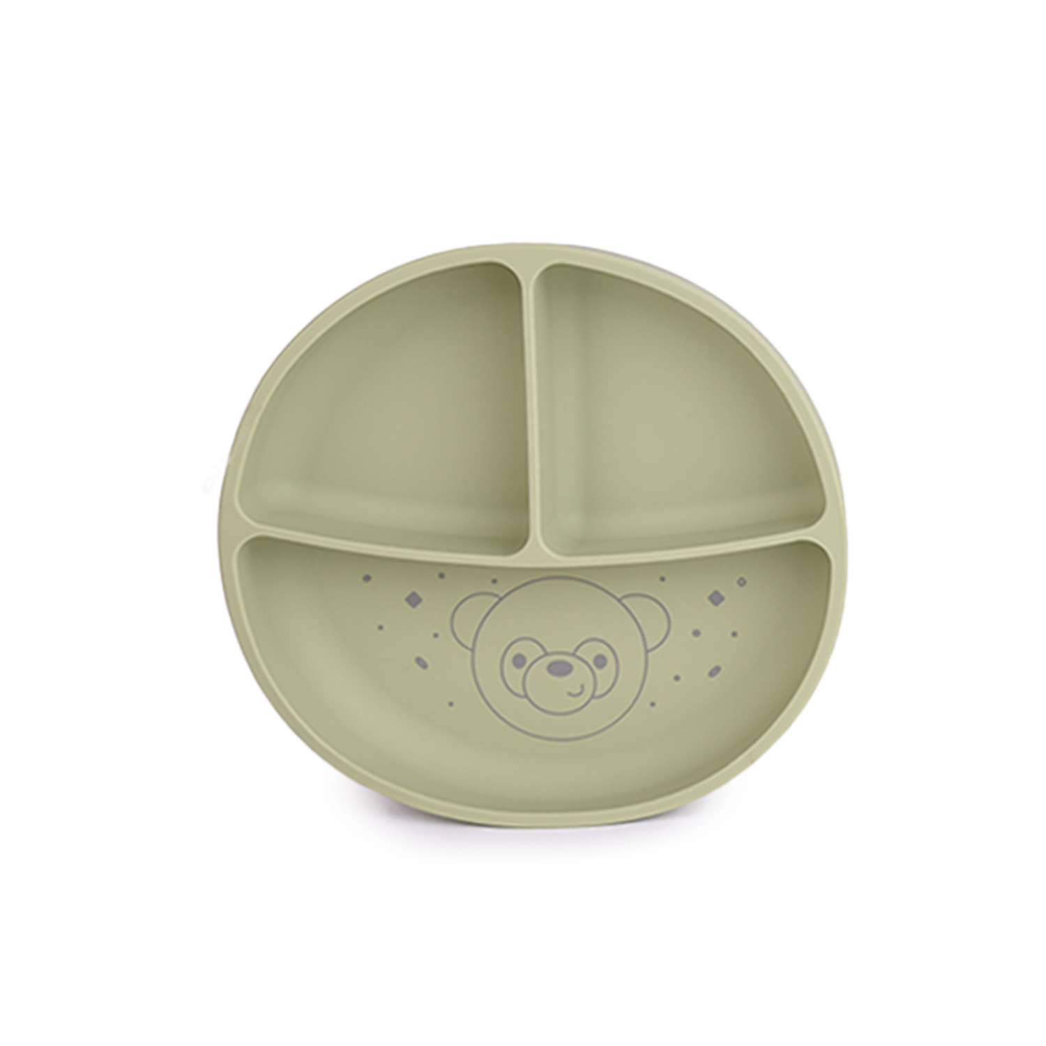 Силиконова чиния Панда Зелен
