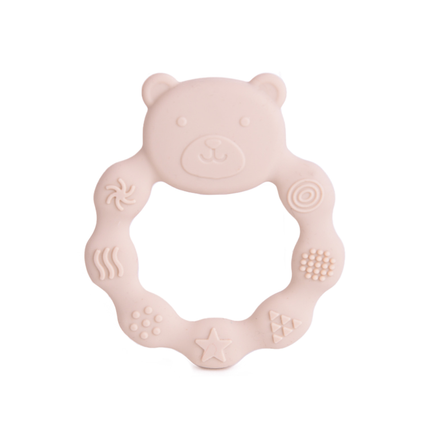 Бебешка силиконова гризалка Мече - Бежов