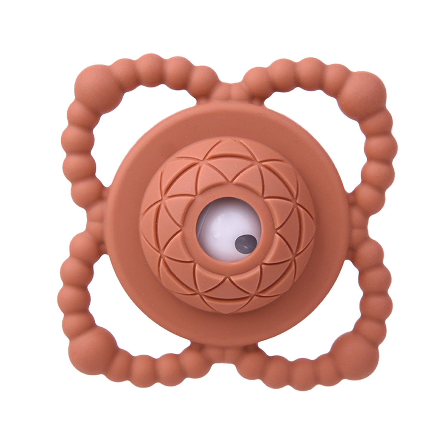 Силиконова гризалка с дрънкалка - Брик