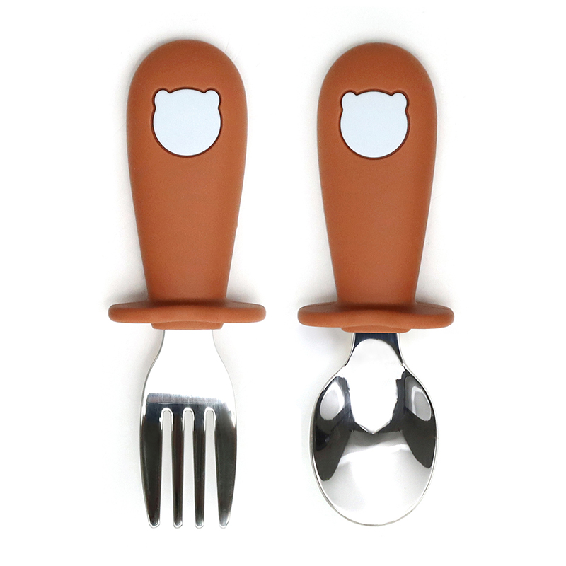 Бебешки силикон/метал прибори - Брик