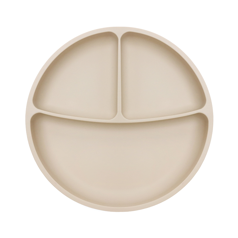 Бебешка силиконова чиния - Бежов