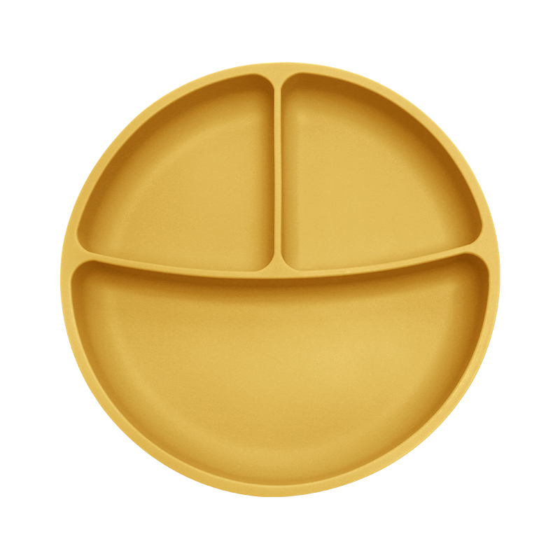 Бебешка силиконова чиния - Горчица