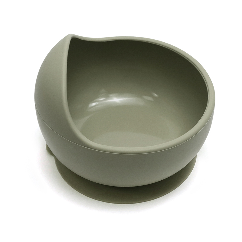 Бебешка силиконова купа - Сиво-зелен