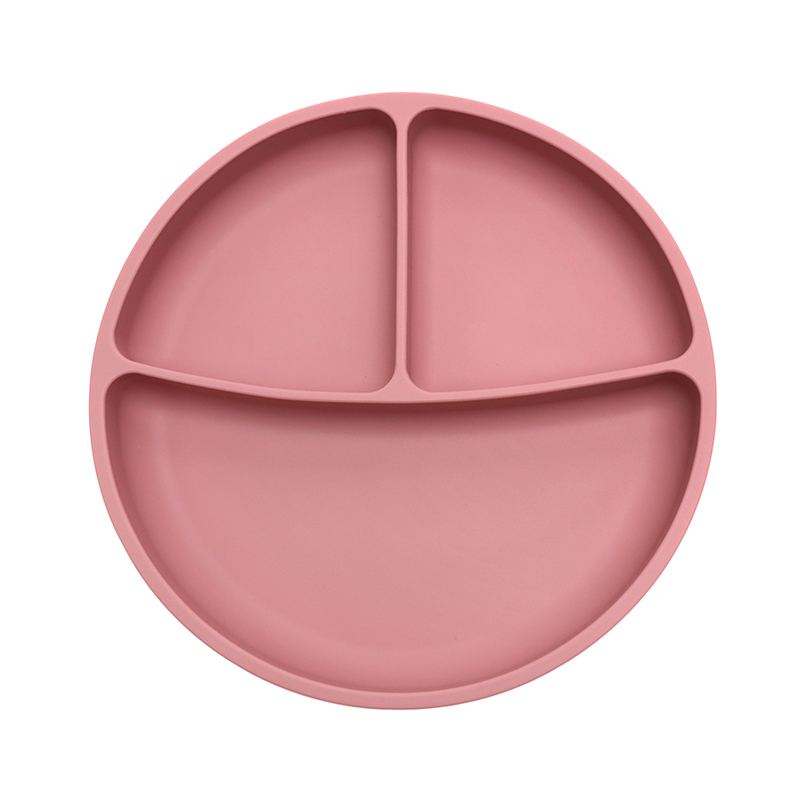 Бебешка силиконова чиния - T.розов