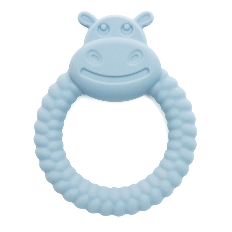 Бебешка силиконова гризалка Хипо - Син